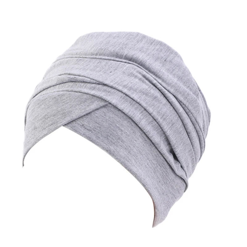 New Women Solid Color Cotton Magic Turban Head Wrap Extra Long Tube Headwrap Scarf Tie
