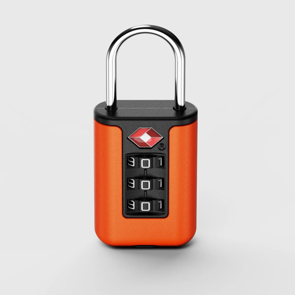 TSA Customs Code Lock for Travel Luggage Password Changeable black Lock Contrast Design Padlock 3 Digit Combination Lock