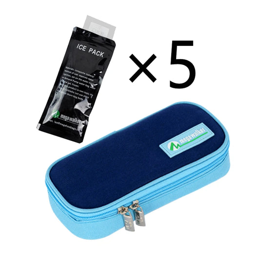 MegaWalke- Convenient and Portable Insulin Cooler Bag Portable Insulated Diabetic Insulin Travel Case Cooler Box Bolsa Termica  Aluminum Foil ice bag