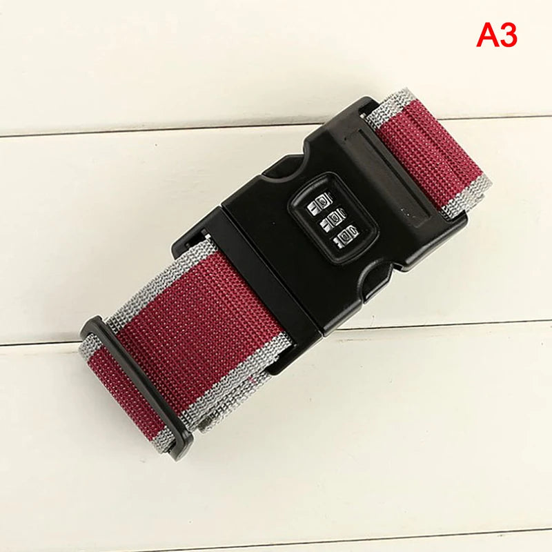 Travel Luggage Suitcase Secure Lock Durable Nylon Packing Strap Belt