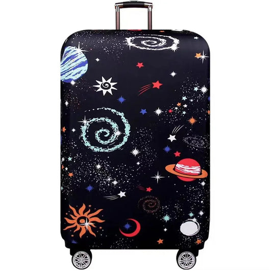 18-32Inch DECORATIVE LUGGAGE COVER  Elastic Suitcase Cover Full Body Print Suitcase Protective Case Suitcase Luggage Protector Dust Cover