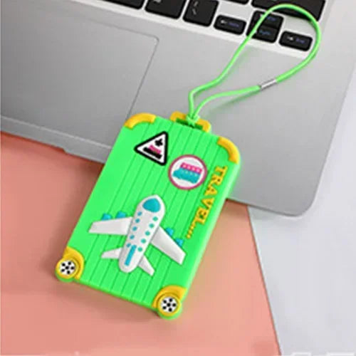 Children's Luggage Tags Travel Accessories Silicone Suitcase Tags Fashion Style Silicon Portable Travel Label ID Address Holder